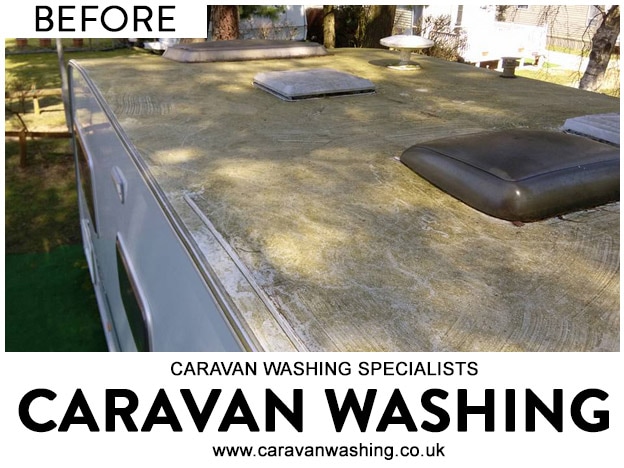 caravan washing - caravan roof